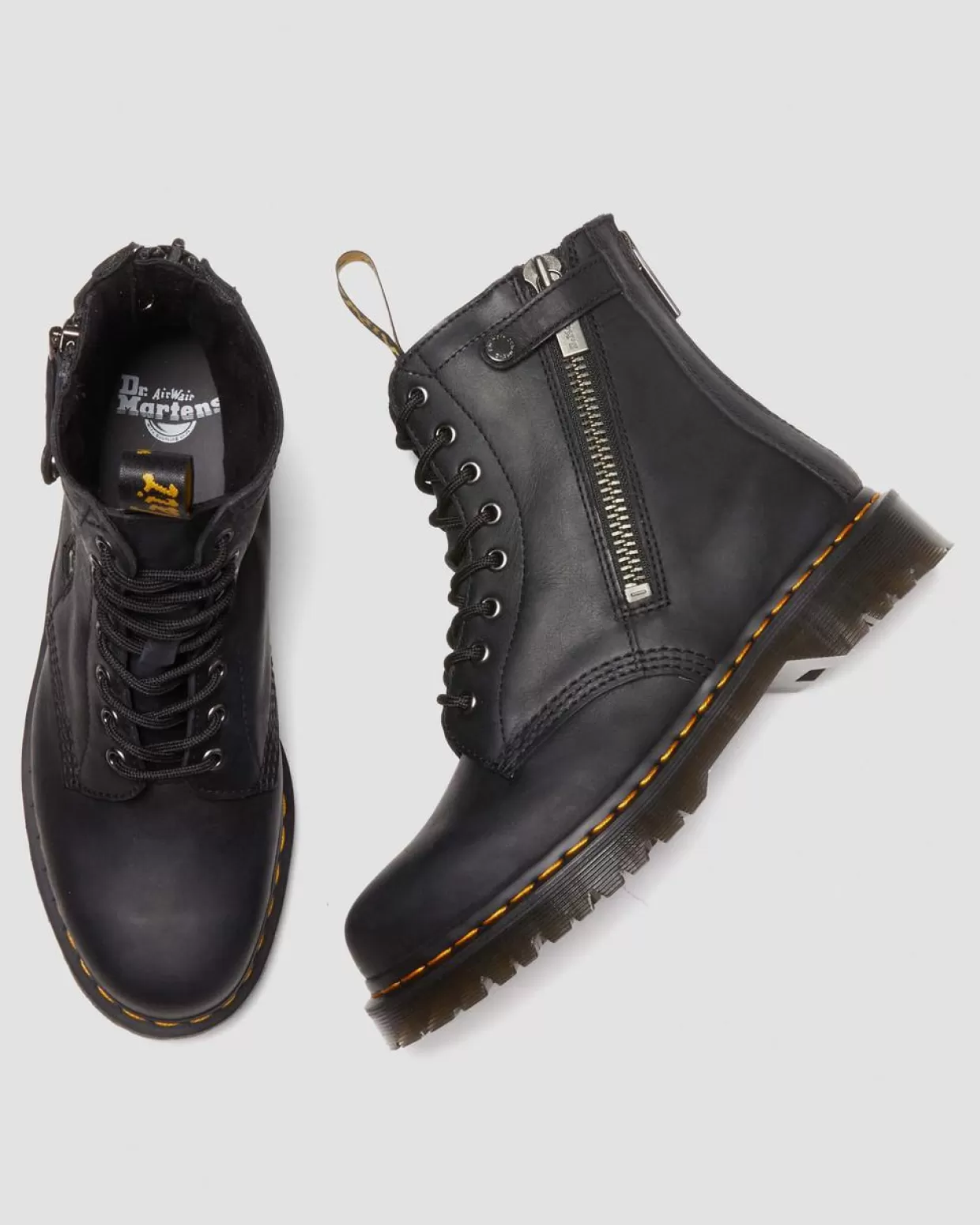 MENS Dr. Martens Stivali stringati 1460 Pascal in pelle Alternative pieno fiore