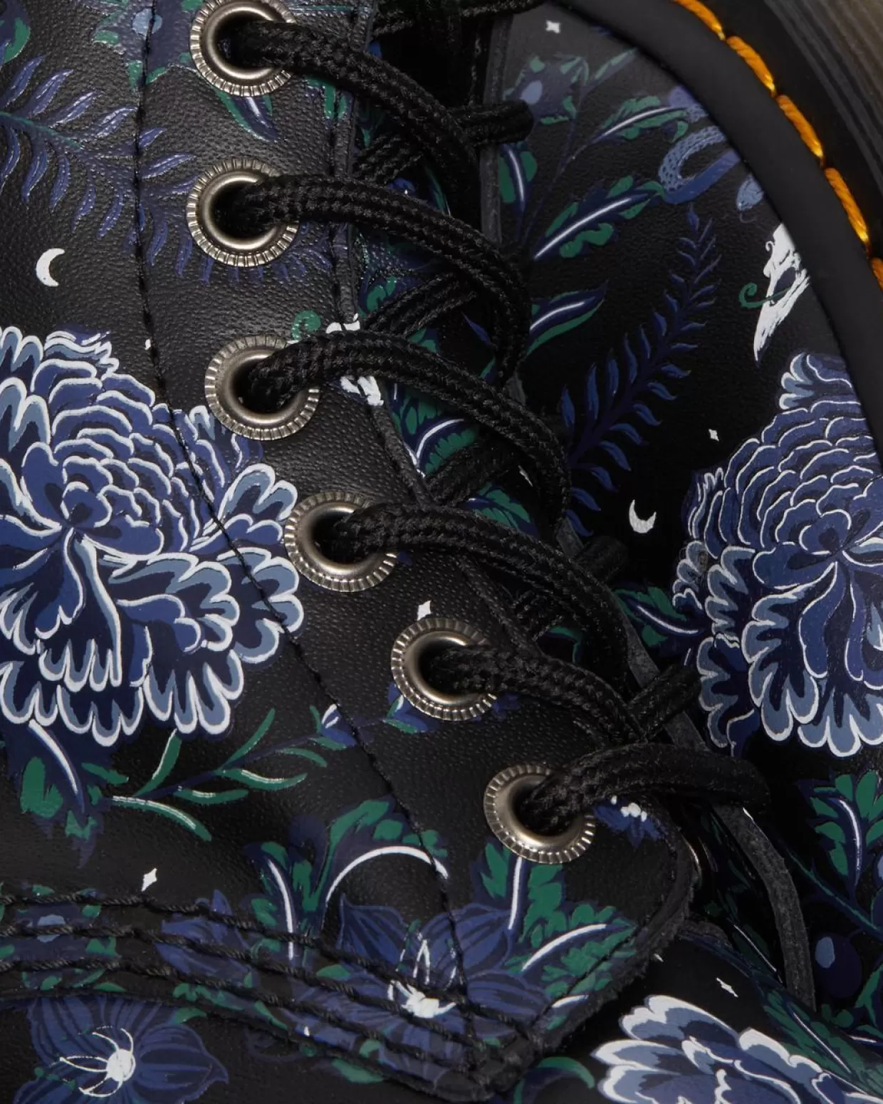 WOMENS Dr. Martens Stivali stringati 1460 Pascal in pelle Mystic con motivi floreali