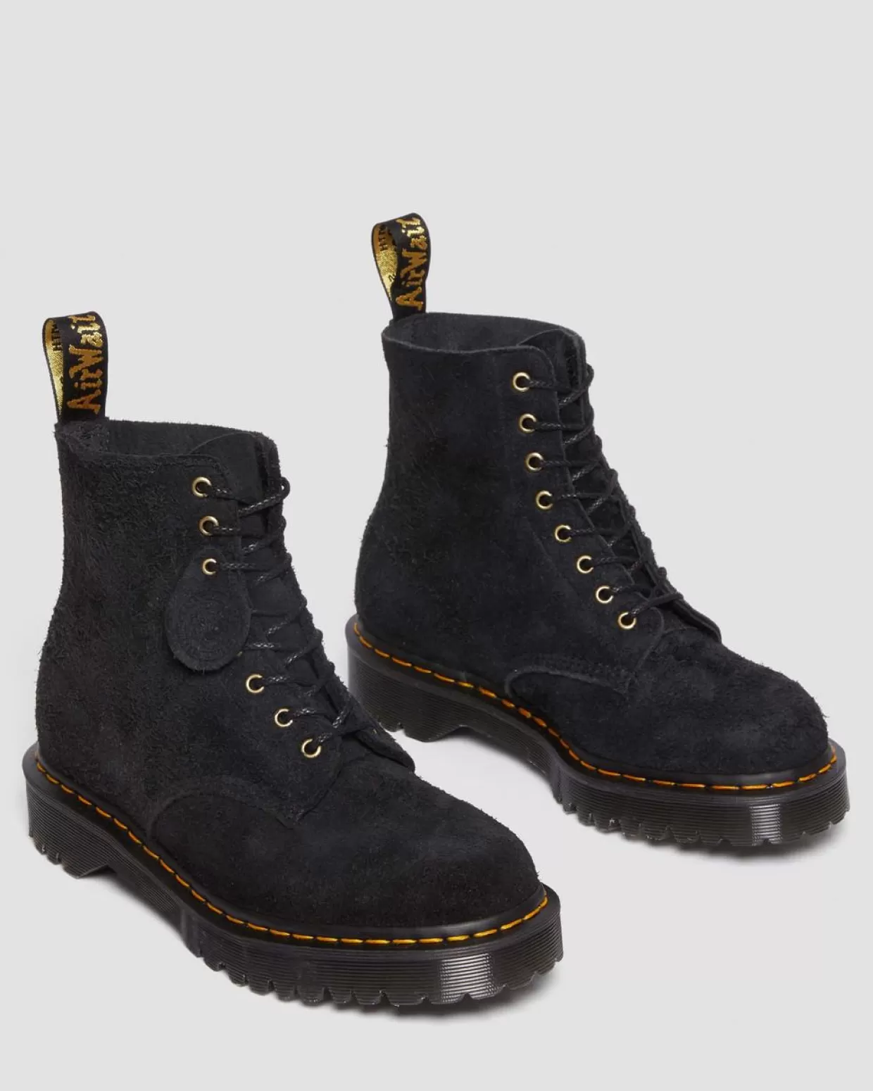 MENS Dr. Martens Stivali stringati 1460 Pascal Made in England in pelle scamosciata trapuntata