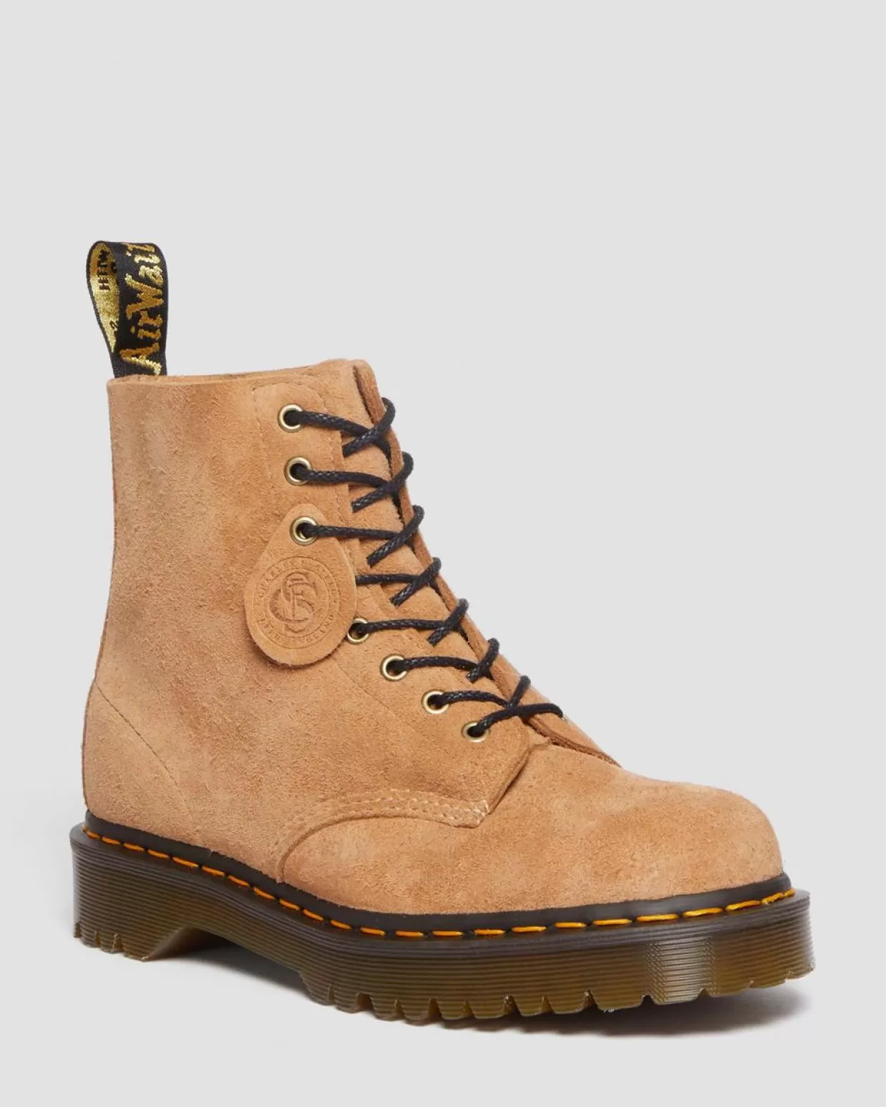 MENS Dr. Martens Stivali stringati 1460 Pascal Made in England in pelle scamosciata trapuntata