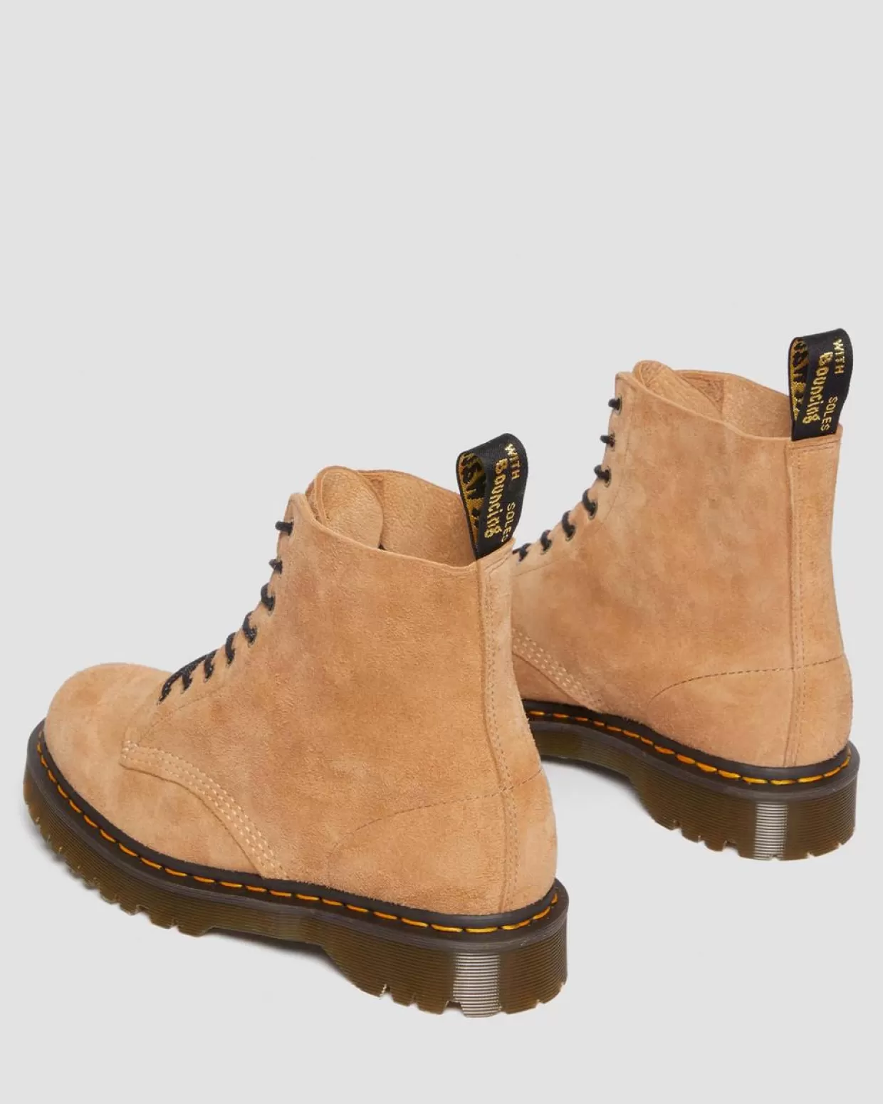 MENS Dr. Martens Stivali stringati 1460 Pascal Made in England in pelle scamosciata trapuntata