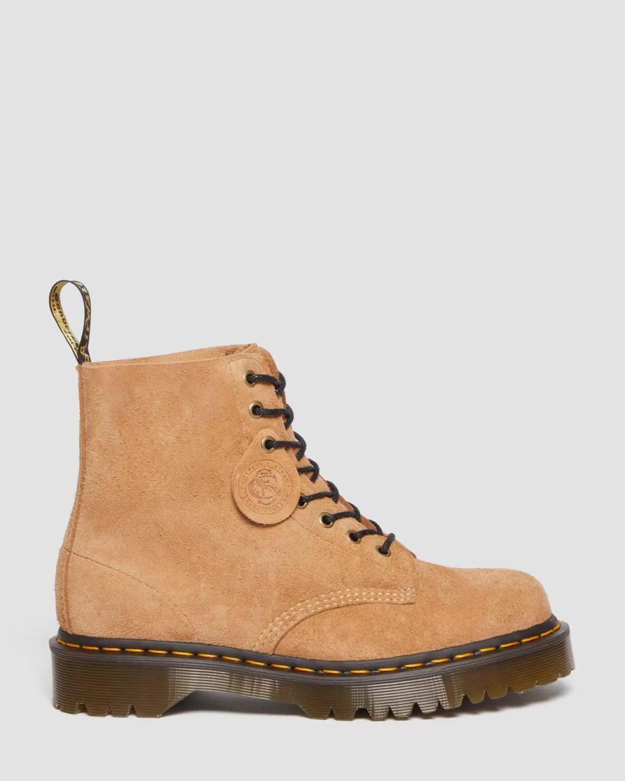 MENS Dr. Martens Stivali stringati 1460 Pascal Made in England in pelle scamosciata trapuntata
