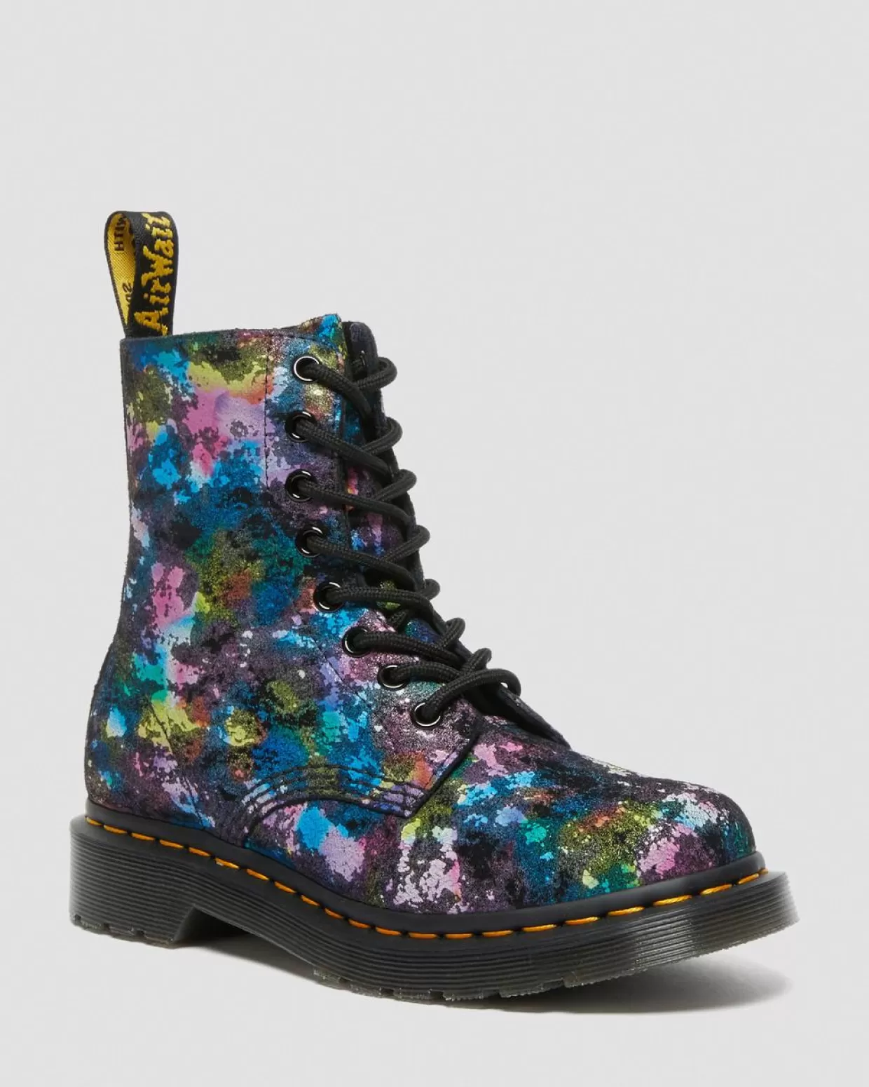 WOMENS Dr. Martens Stivali stringati 1460 Pascal Rainbow in pelle scamosciata