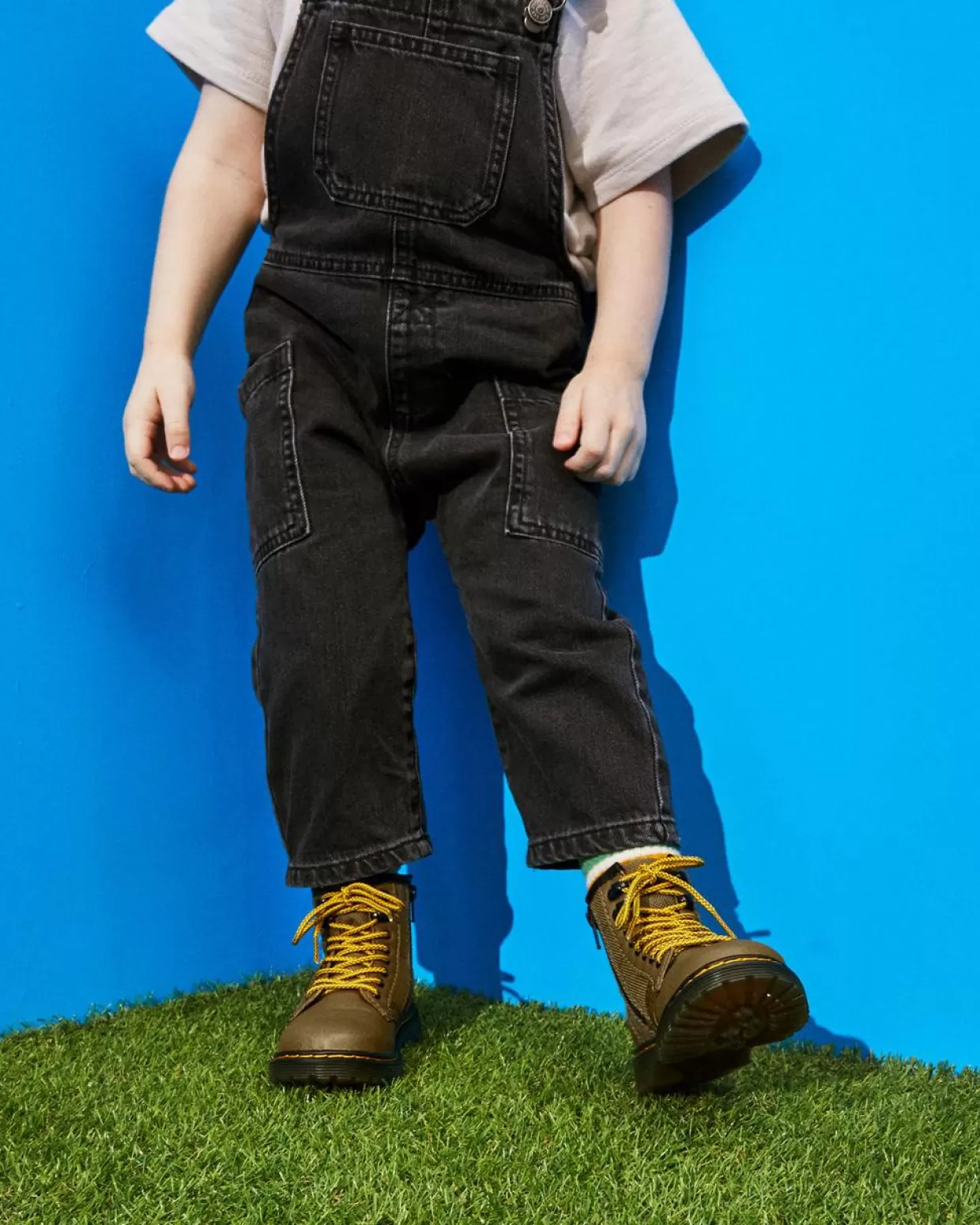 UNISEX Dr. Martens Stivali stringati di pelle 1460 Panel per bambini