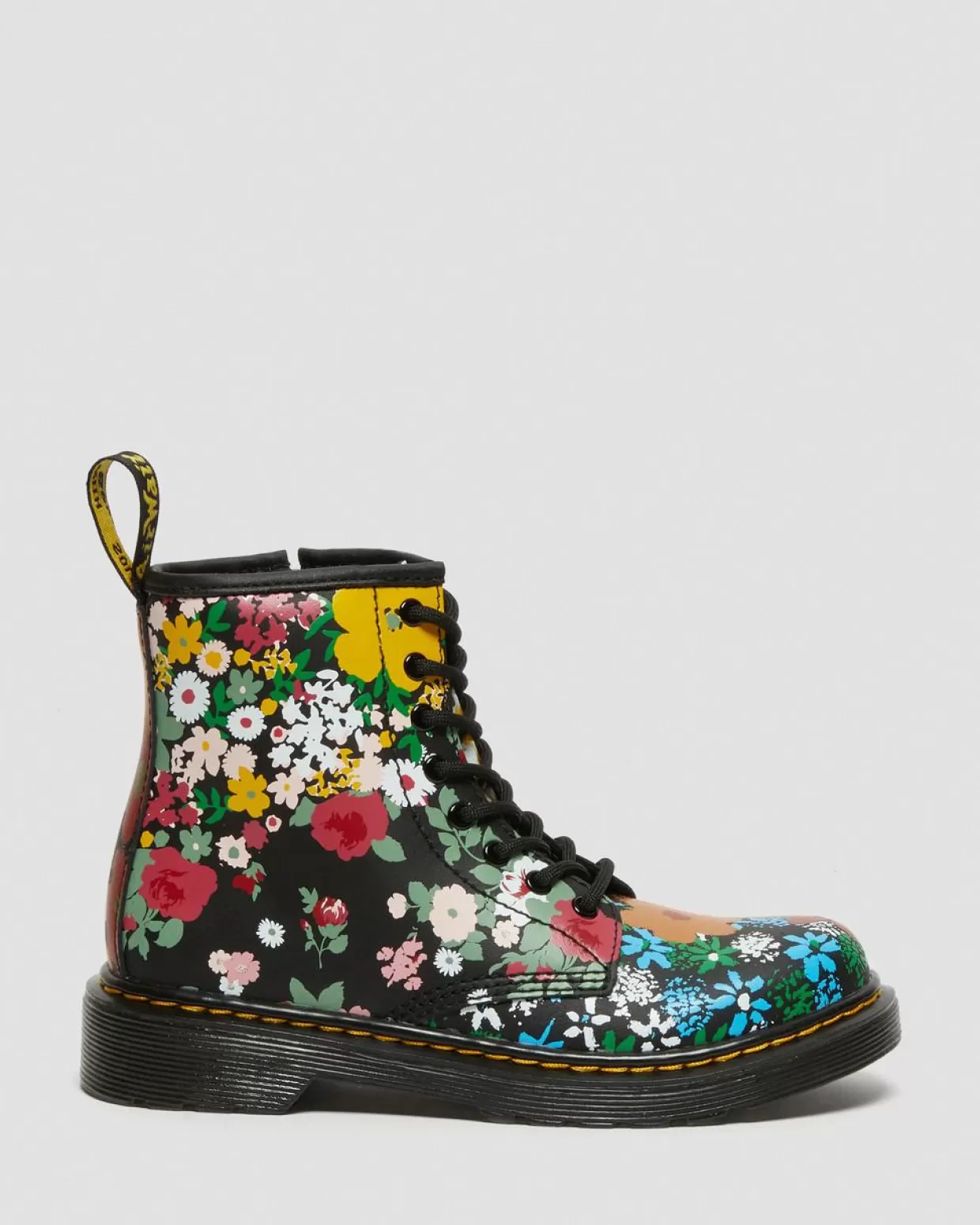 UNISEX Dr. Martens Stivali stringati Junior 1460 Floral Mash Up Hydro in pelle
