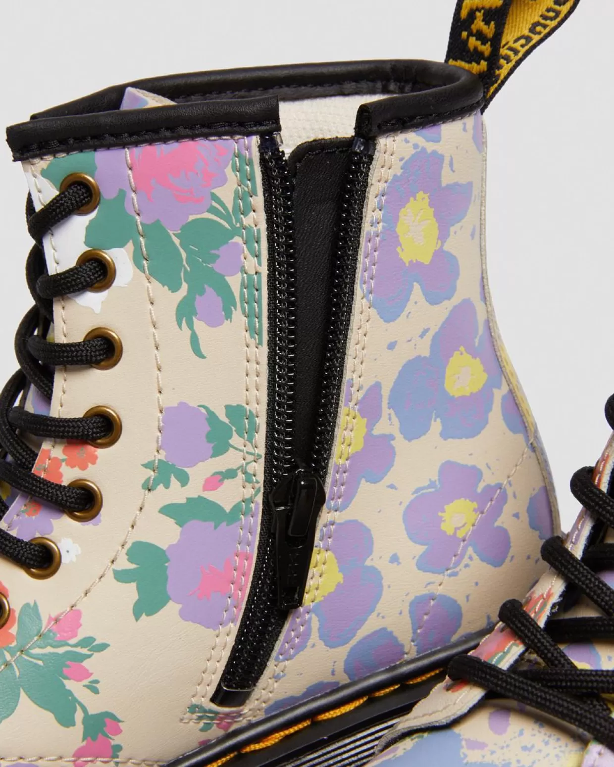 UNISEX Dr. Martens Stivali stringati Junior 1460 Floral Mash Up Hydro in pelle