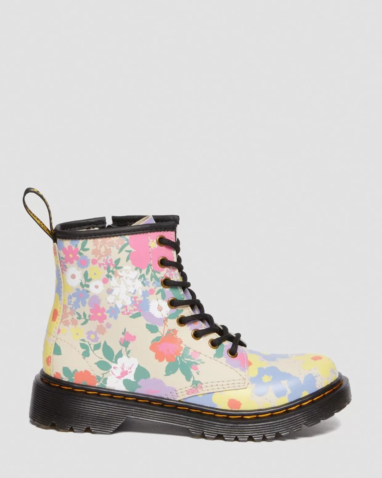 UNISEX Dr. Martens Stivali stringati Junior 1460 Floral Mash Up Hydro in pelle
