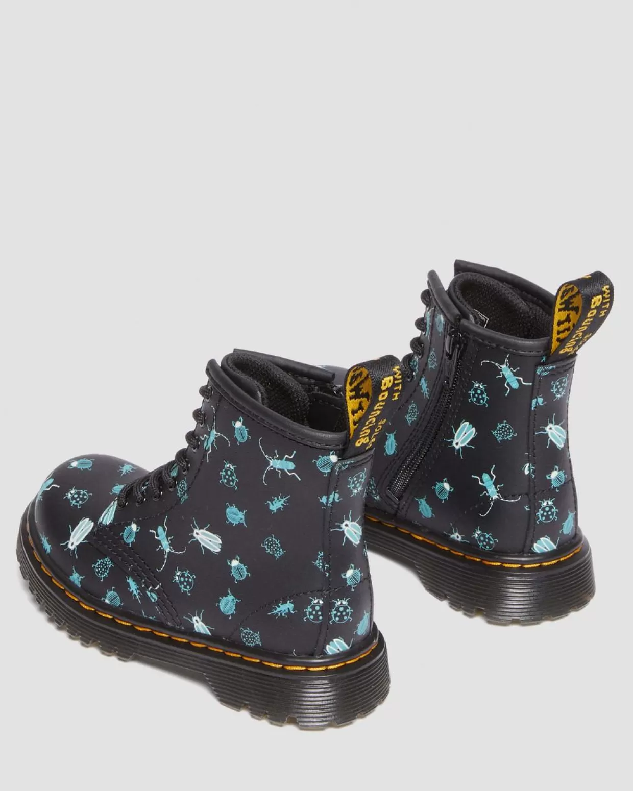 KIDS Dr. Martens Stivali stringati primi passi 1460 che si illuminano al buio