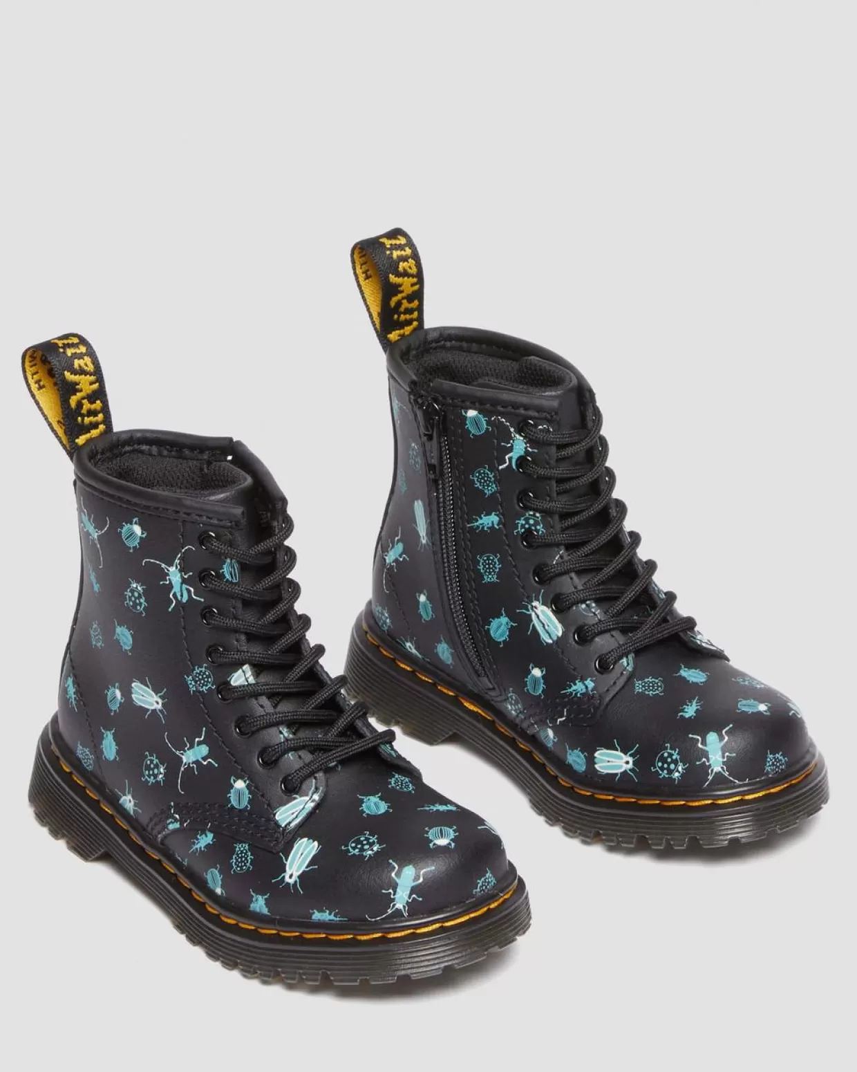 KIDS Dr. Martens Stivali stringati primi passi 1460 che si illuminano al buio